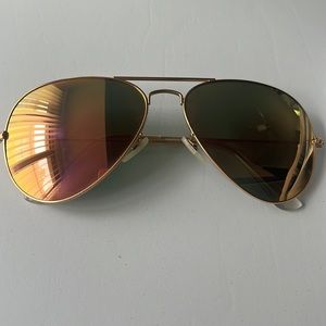Authentic Gold on Gold oversized Aviator Ray Bans